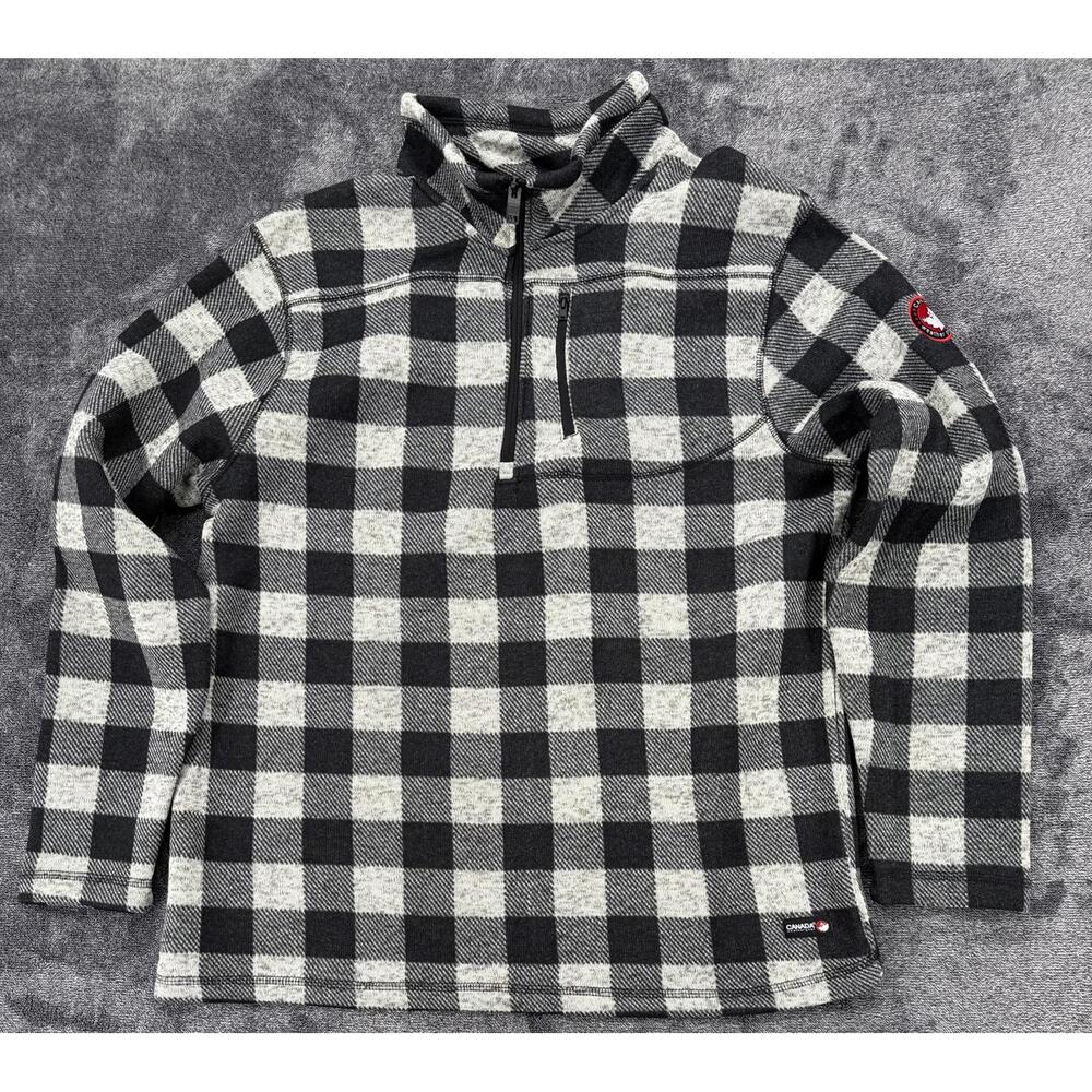 Canada Weathergear Vintage Plaid Pullover Fleece XL Heritage Sportswear